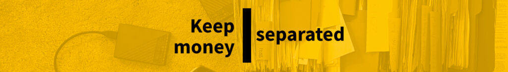 Text: Keep Money Separated